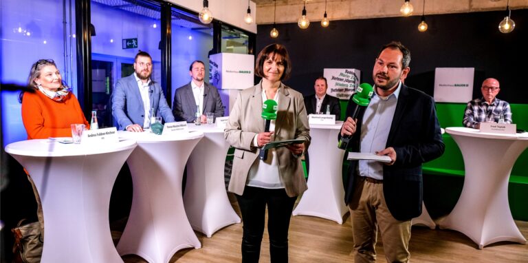 Die Direktkandidatin und die Direktkandidaten zur Landtagswahl im Wahlkreis 70 stellten sich den Fragen von Martina Möller (Marler Zeitung) und Frank Bergmannshoff (Hertener Allgemeine).