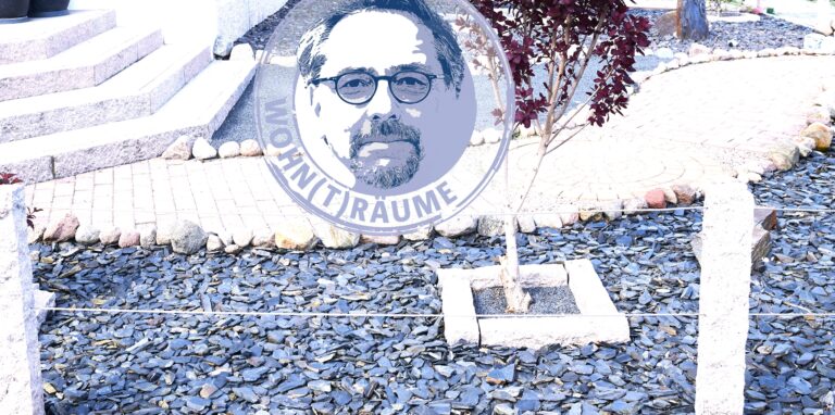 Größere und kleinere Steine liegen in einem Vorgarten. Und ein ganzer Wirtschaftszweig jubiliert.