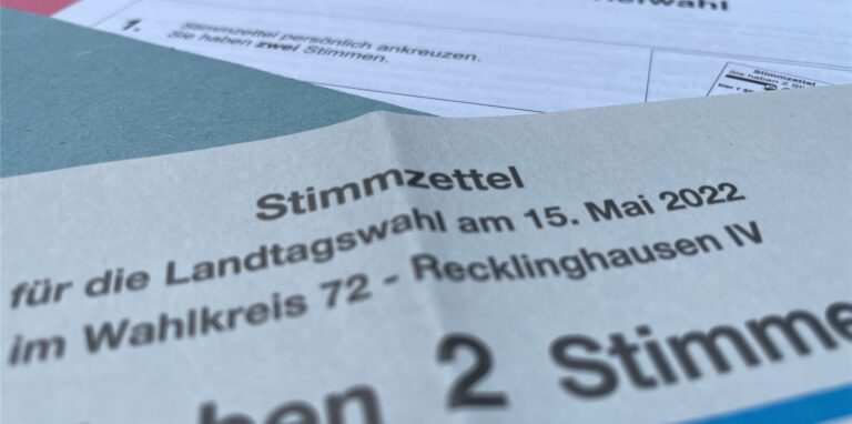 Die Briefwahl-Unterlagen für die Landtagswahl 2022 in Castrop-Rauxel kann man ab 7. Mai nicht mehr online anfordern.