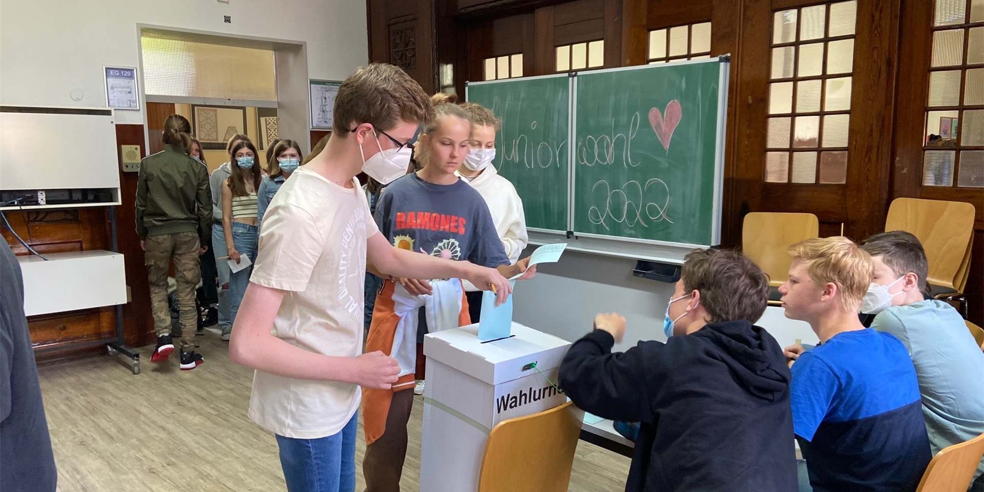 Die Schülerinnen und Schüler des St.-Ursula-Gymnasiums konnte ihre Stimme abgegeben.