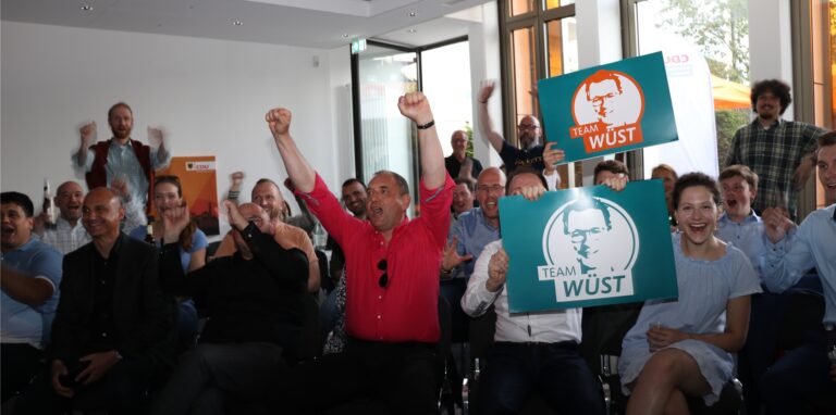 Die CDU jubelte nach der ersten Hochrechnung.