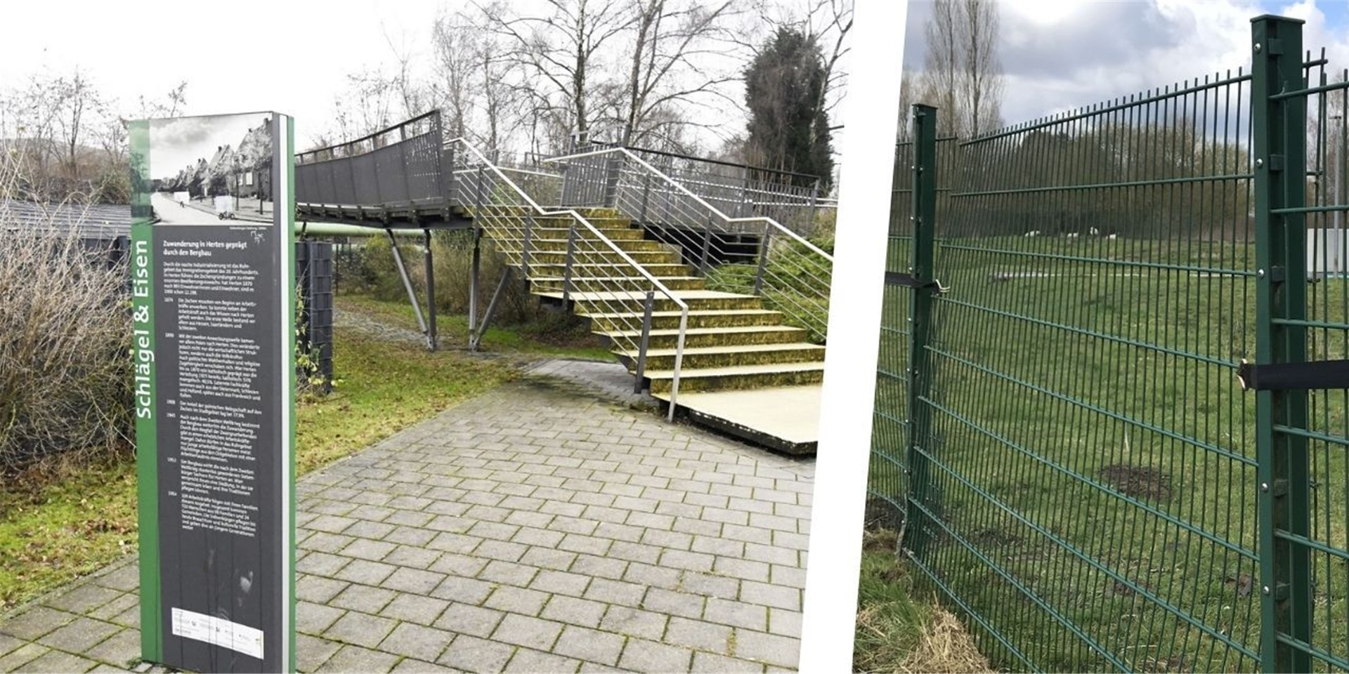 Auf dem Zechengelände Schlägel & Eisen verletzte sich ein Jugendlicher schwer an einem Metallzaun.