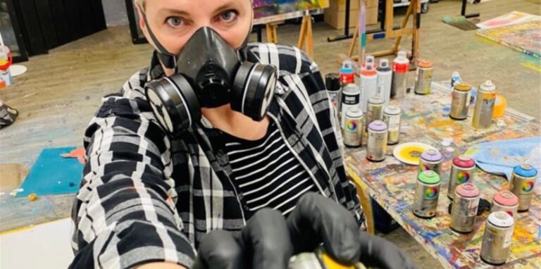 Auch Graffiti-Künstlerin Ute Sillini aus Köln wird beim „Pütt-Art-Festival live vor Ort sprayen.