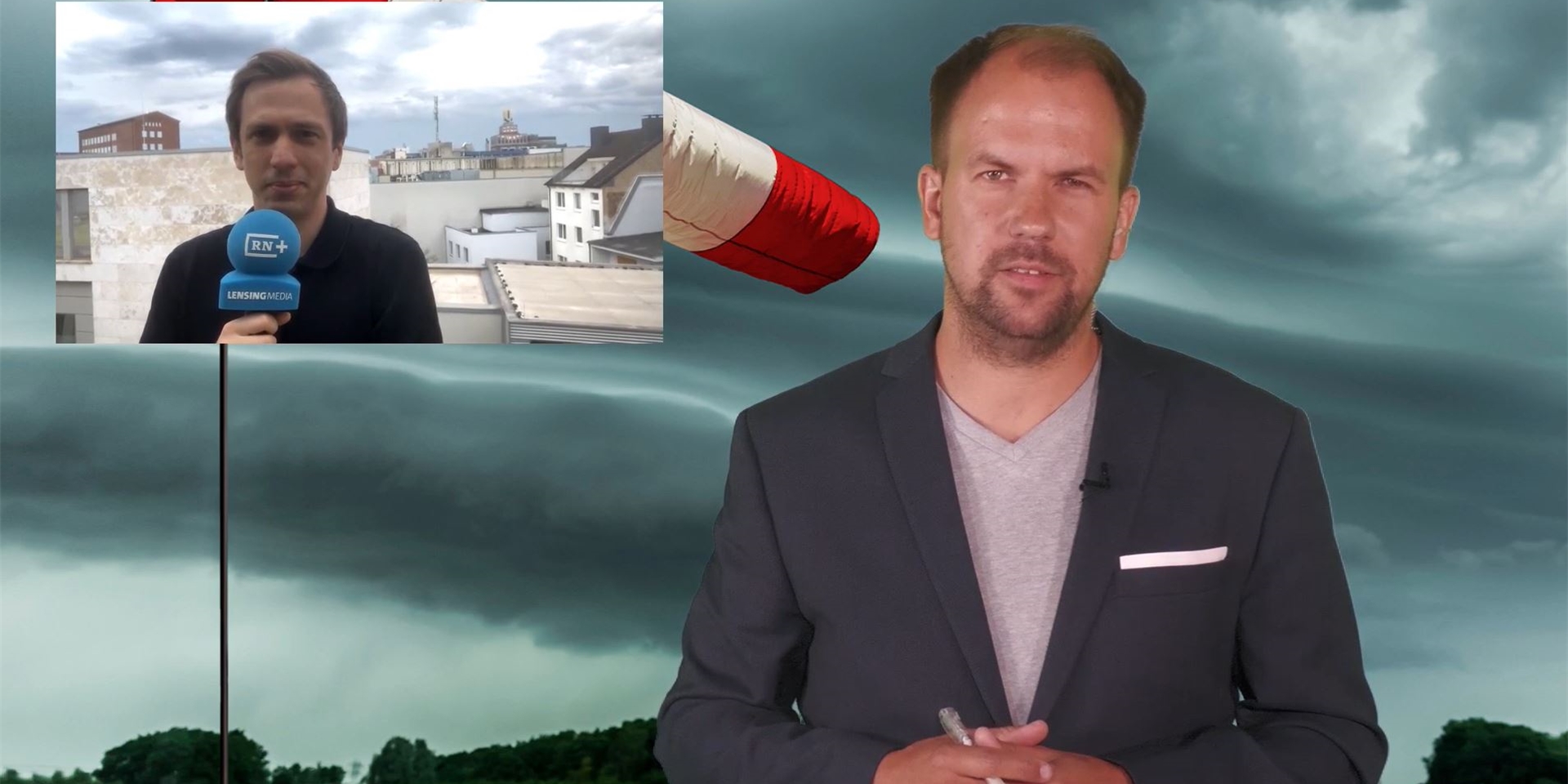 Alexander Heine moderiert die Sondersendung zum Unwetter in unserer Region.