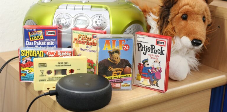Papatastisch-Autor Thomas Raulf schwelgt in Erinnerungen. Diese Hörspielkassetten waren Teil seiner Kindheit. Die Zeit ist vorbei. Heute holt „Alexa“ Benjamin Blümchen oder TKKG aus dem Online-Universum.