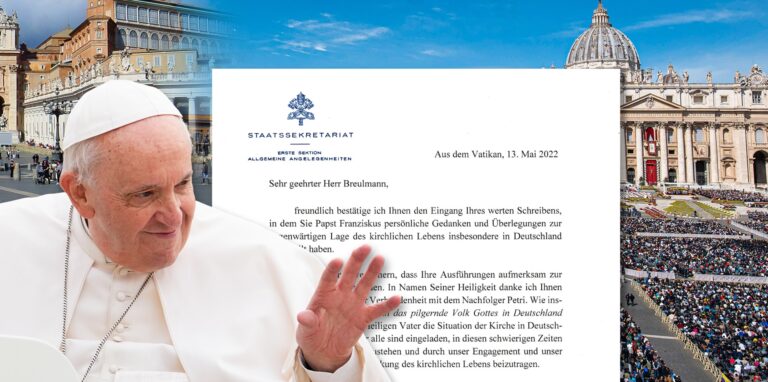 Redakteur Ulrich Breulmann schrieb Anfang Februar einen Brief an Papst Franziskus, in dem er ihn bat, „Retten Sie unsere Kirche“. Jetzt erhielt er einen Antwortbrief aus dem Vatikan, allerdings nicht vom Papst selbst.
