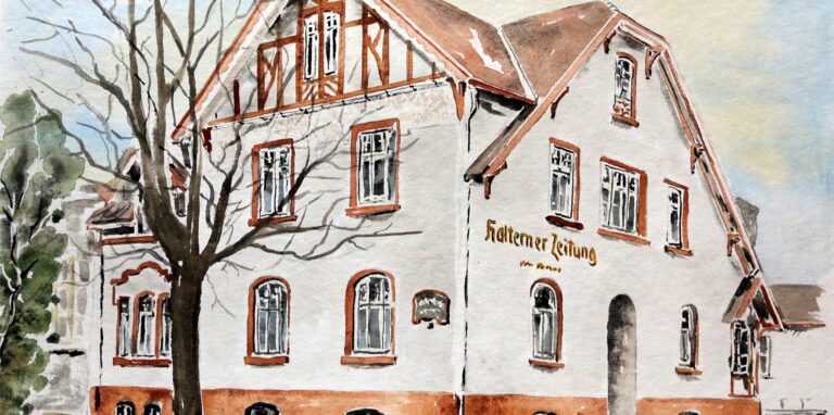 Das ehemalige Verlagsgebäude der Halterner Zeitung gehört zu den Motiven im neuen Klara-Kalender.