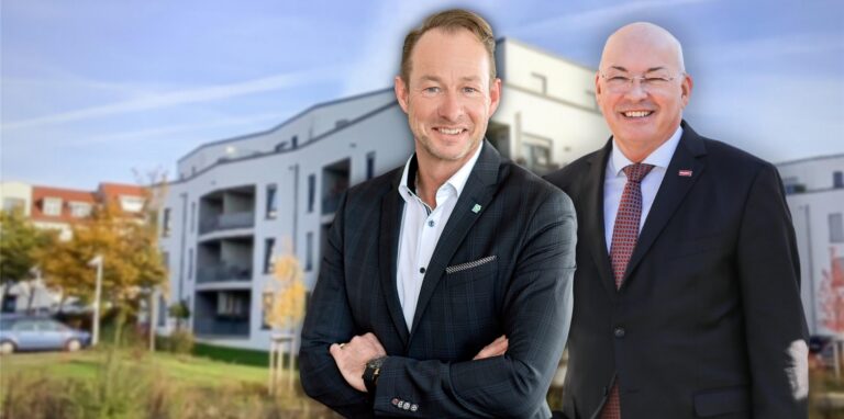 Müssen wegen der Inflation auch die Nettokaltmieten steigen? Auf diese von Vonovia und LEG ausgelöste Diskussion reagieren in Dortmund Franz-Bernd Große-Wilde (l.), Vorstandsvorsitzender des Spar- und Bauvereins, und Dogewo21-Chef Klaus Graniki (r.).