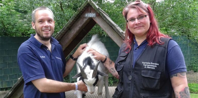 Die Vorsitzende des Tierschutzvereins, Annika Niemann, und der Leiter des Tierheims, Noel Hinz, informierten über ihren Arbeitsalltag.
