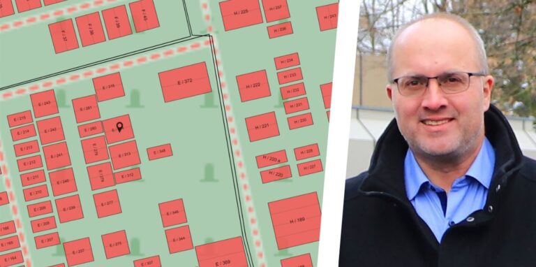 ZBH-Leiter Thorsten Westerheide stelle im Betriebsausschuss einen Online-Grabnavigator für Herten vor.