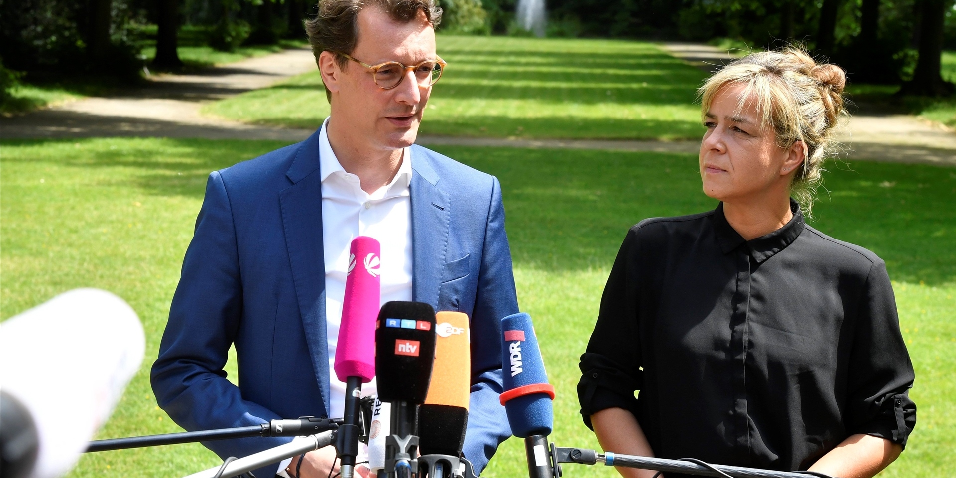 CDU und Grüne sind sich einig: Sie wollen Ende Juni den Koalitionsvertrag unterschreiben. Hendrik Wüst CDU