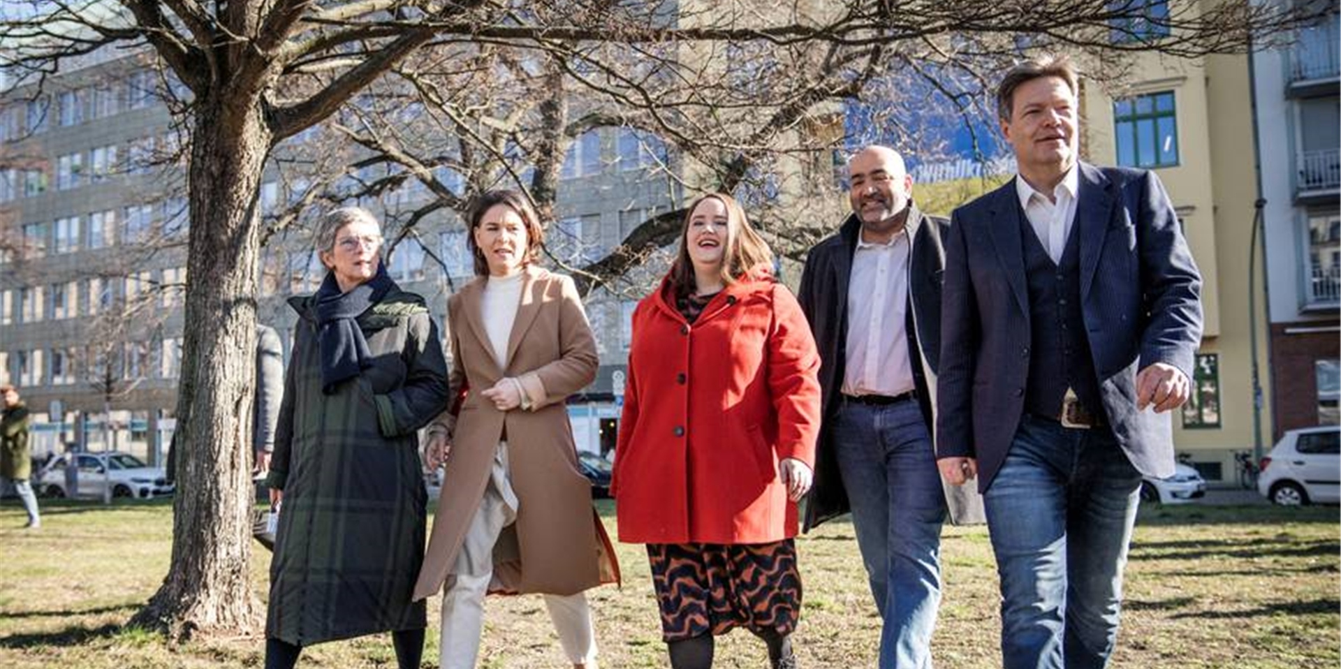 Robert Habeck, Omid Nouripour, Ricarda Lang und Annalena Baerbock (von rechts) gehören zu den Opfern des Hackerangriffs.