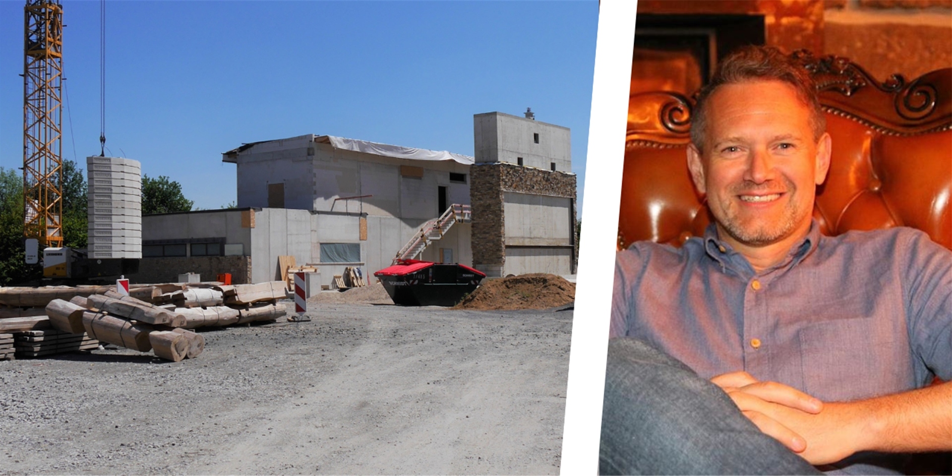 Das neue Timberjacks-Restaurant an der Herzlia-Allee in Marl nimmt Formen an. Investor ist Thomas Kemner.