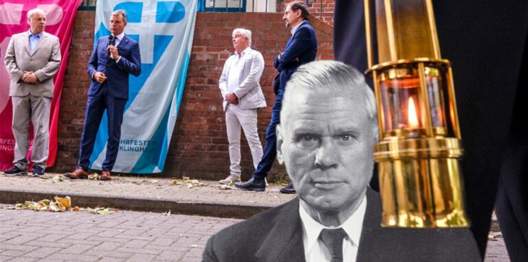 Max Brauer vor Georg Möllers, Christoph Tesche, Bernhard Sundermann-Peters und Olaf Kröck
