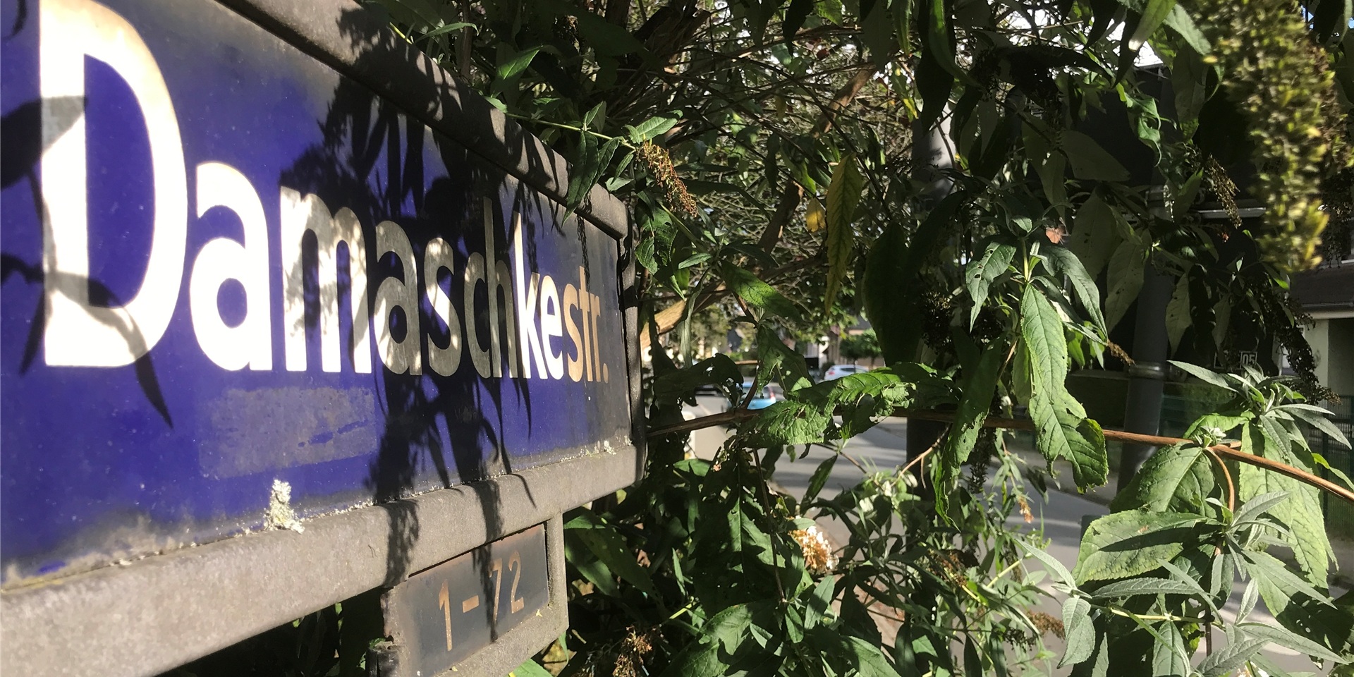 Straßenschild Damaschkestraße in Castrop-Rauxel Ickern. Hier geschah ein Unfall mit Fahrerflucht.