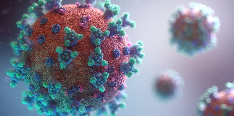 3D-Modell eines Sars-Cov-2 Virus