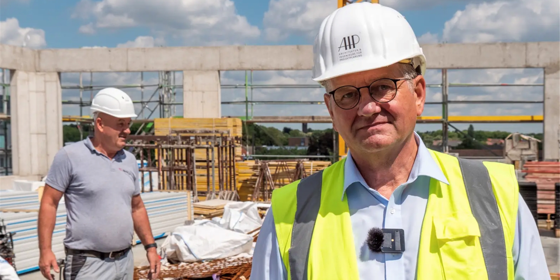 Der Projektleiter Udo Obermann erzählt über den Baustellenstatus des Markt-Quartiers.