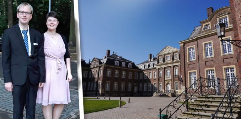 Matthias Schulte und Vanessa Hofheinz mussten ihre Hochzeit im Schloss Nordkirchen kurzfristig absagen. Nun haben sie einen neuen Termin gefunden.
