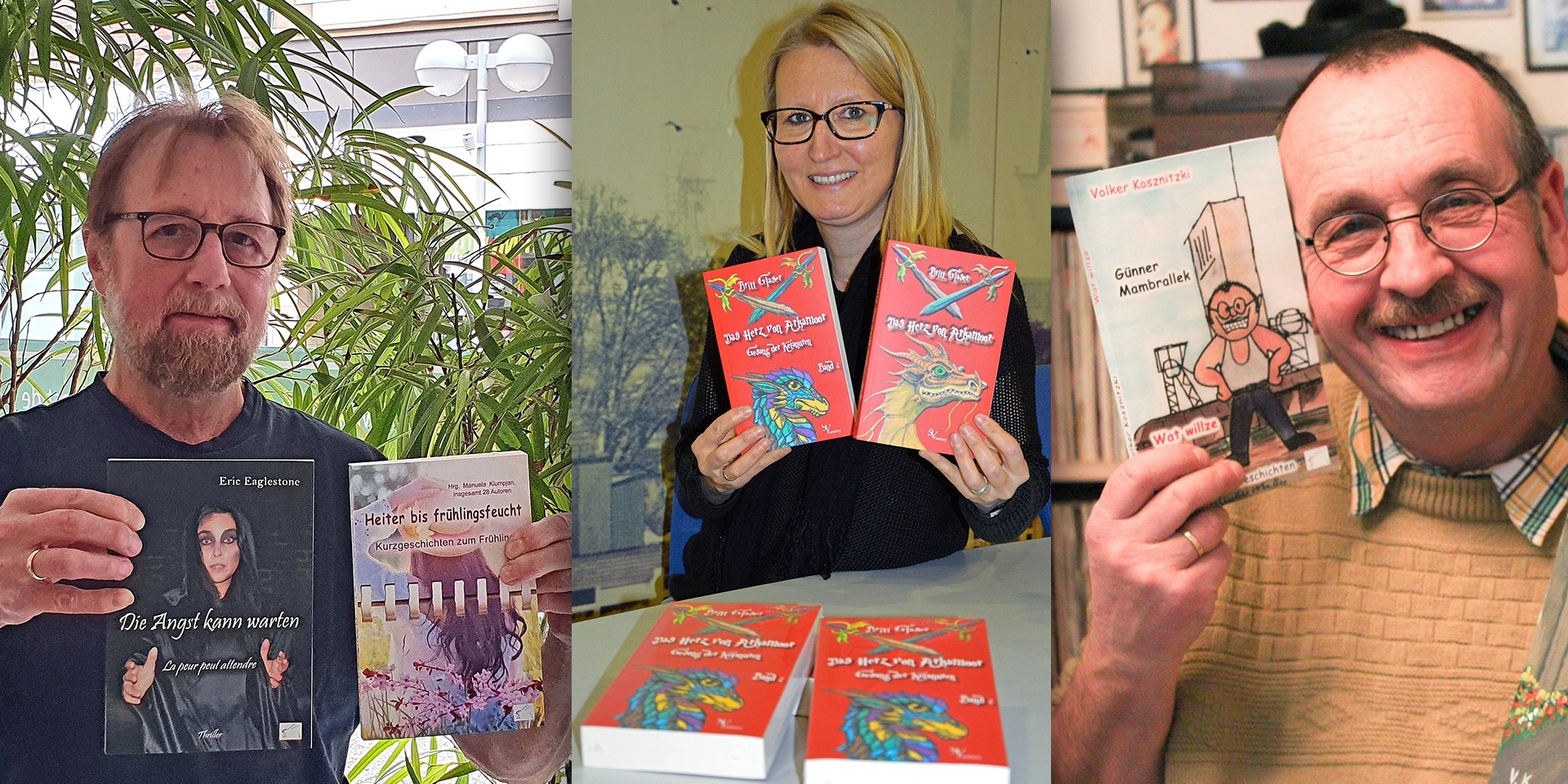 Drei Autoren aus Oer-Erkenschwick zeigen ihre Bücher
