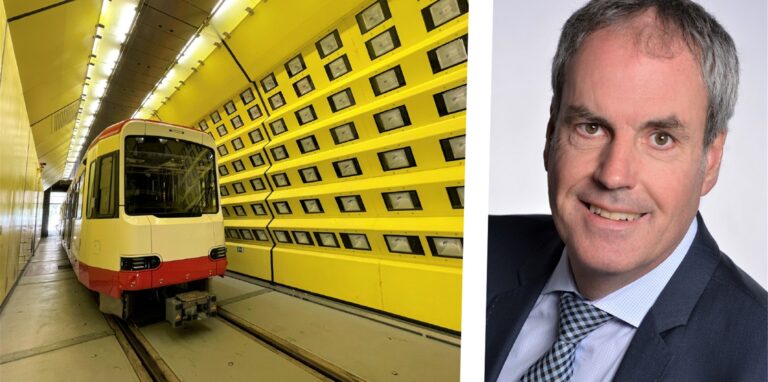 Der neue B-Wagen von DSW21 war im Klimakanal. DSW-Betriebsleiter Ralf Habbes freut sich über bahnbrechende Ergebnisse.