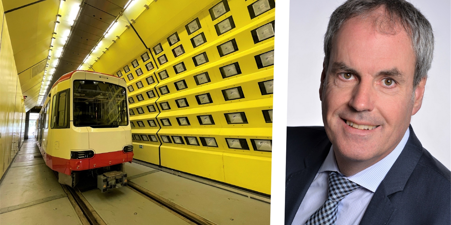 Der neue B-Wagen von DSW21 war im Klimakanal. DSW-Betriebsleiter Ralf Habbes freut sich über bahnbrechende Ergebnisse.