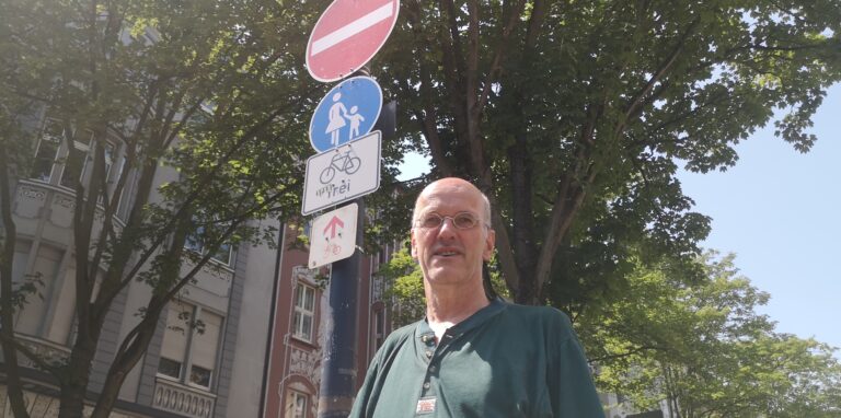 Andreas Goyke wohnt im Kaiserviertel und ist unzufrieden mit der Verkehrsführung: „Die Unfallgefahr ist entsprechend hoch.“