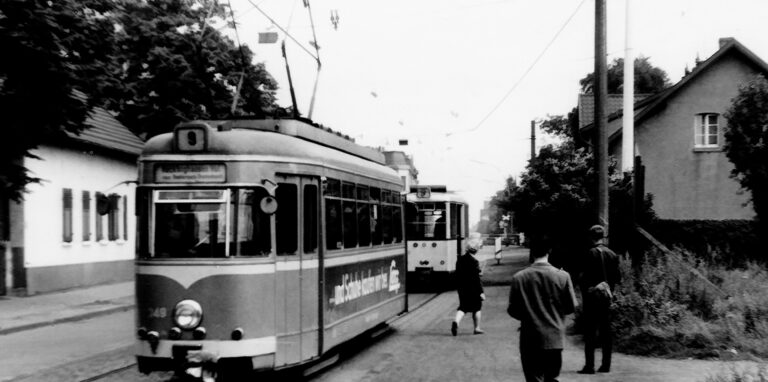 Endstation: die Linie 9 am Südbahnhof im Jahr 1960.