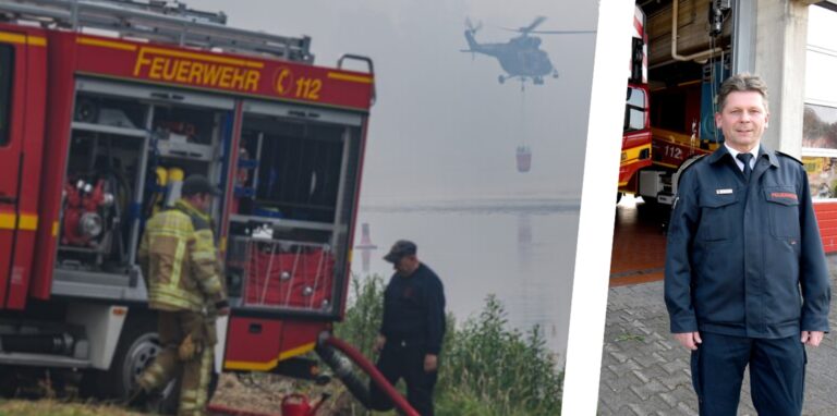 Feuerwehrchef Rainald Pöter würde seinen Kollegen in Sachsen gern helfen. Aber die Marler Wehr braucht ihre Schutzausrüstung – auch um für Waldbrände in der Region gerüstet zu bleiben.