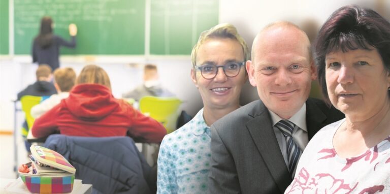 Gehen entspannt ins neue Schuljahr: Susanne Bender (Neue Schule Dorsten), Hermann Twittenhoff (Gesamtschule Wulfen) und Ulrike Goliath (Grüne Schule).