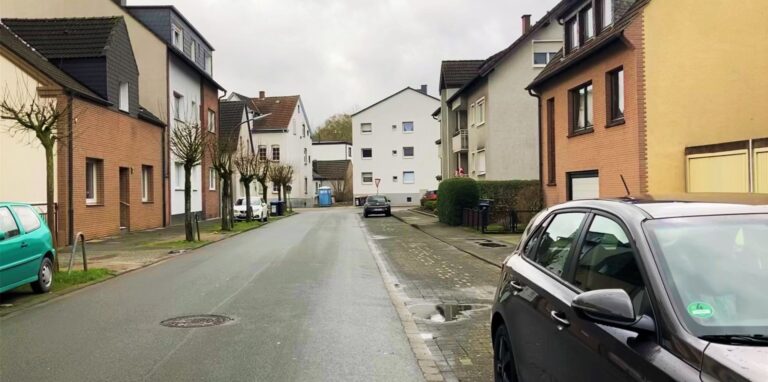 Die Weidestraße in Recklinghausen.
