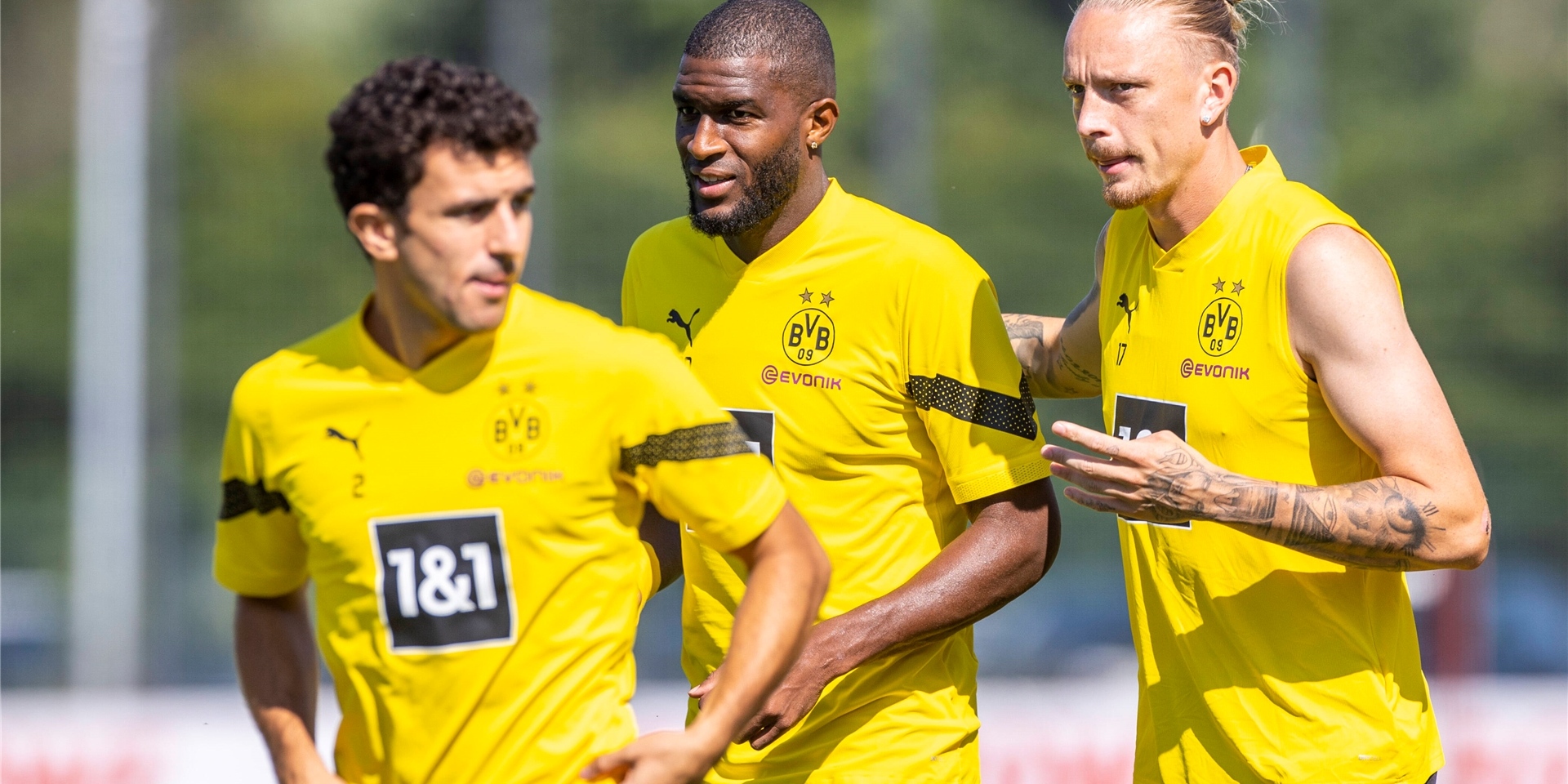 Mateu Morey, Anthony Modeste und Marius Wolf beim Training.