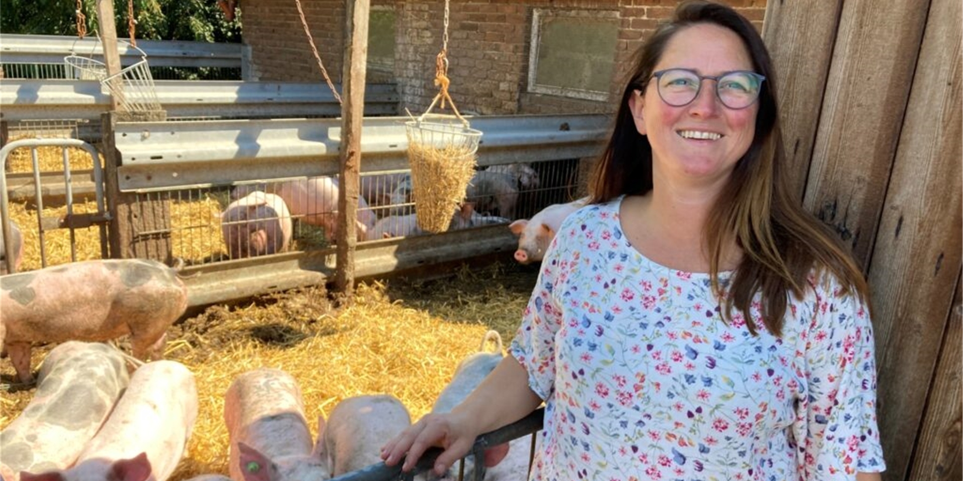 Die Schweine auf dem Hof Koch haben Auslauf nach draußen, bekommen Spielzeug und behalten ihre Schwänze.