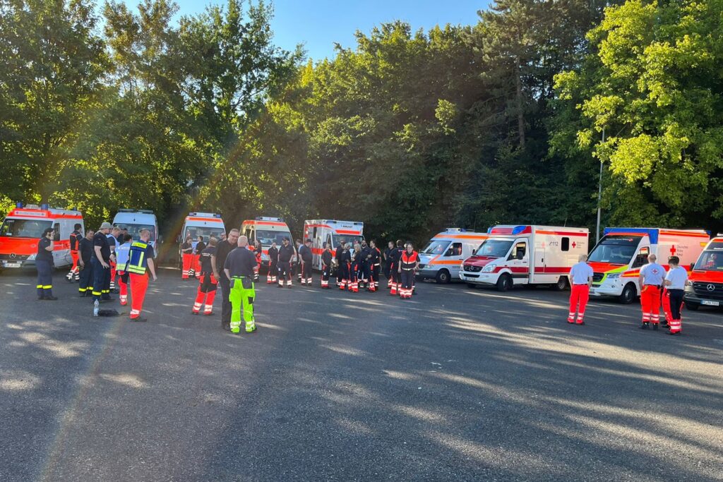 Die Patiententransportzüge der Kreise Recklinghausen und Coesfeld.