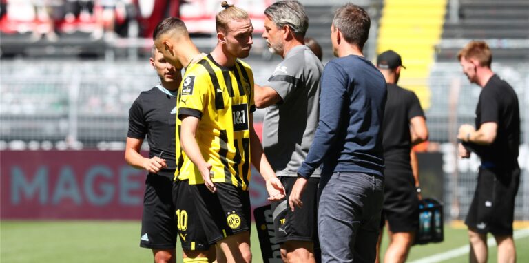 Bradley Fink wird ausgewechselt.