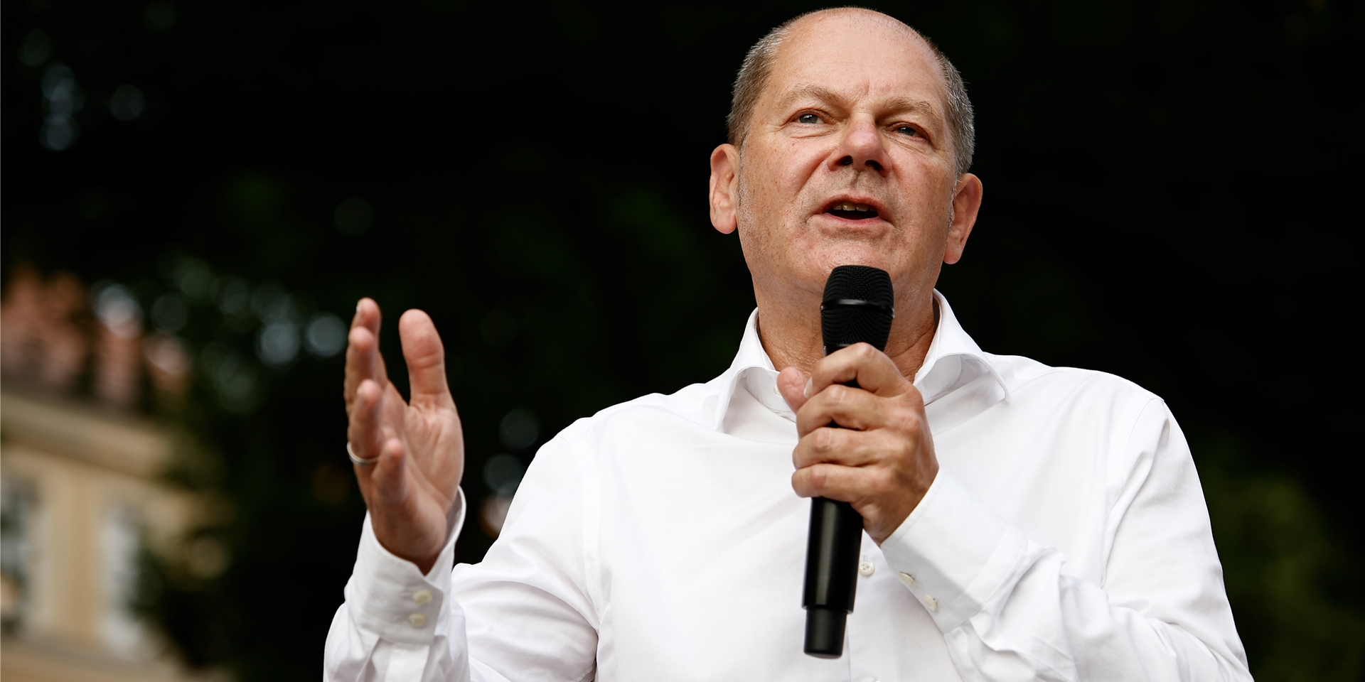 Bundeskanzler Olaf Scholz (SPD) bei einer Dialogveranstaltung mit Bürgerinnen und Bürgern.