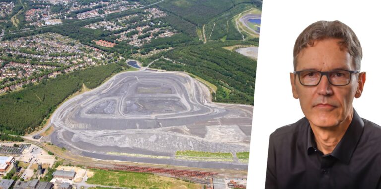 MZ-Redakteur Heinz-Peter Mohr kann sich auf einer begrünten Halde Brinkfortsheide Erweiterung keine Deponie mehr vorstellen.