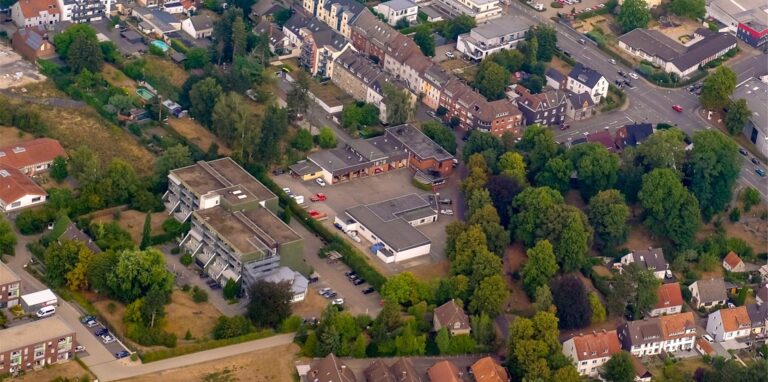 Luftbild des Geländes der Feuer- und Rettungswache Waltrop