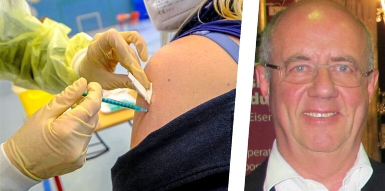 Montage mit dem Hertener Arzt Dr. Jürgen Philipp und dem Symbolbild einer Impfung.