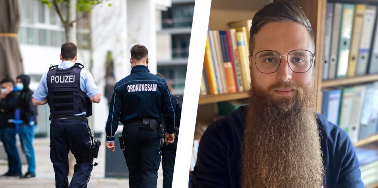 Sozialpädagoge Jan Nicolas lobt die Zusammenarbeit von Polizei und Ordnungsamt in der sogenannten Ordnungspartnerschaft.