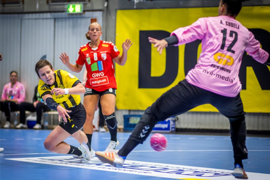 Alina Grijseels war mit acht Toren beste Werferin des BVB. Alina Grijseels war mit acht Toren beste Werferin des BVB.
