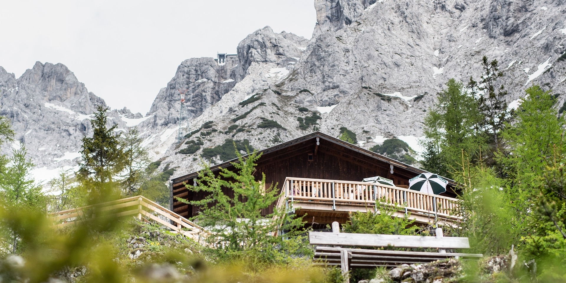 Mittenwalder Hütte im Karwendelmassiv.