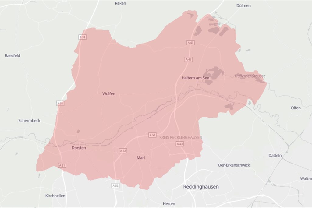Auf der Internetseite zeigt Vodafone den von der Störung betroffenen Bereich. Auf der Internetseite zeigt Vodafone den von der Störung betroffenen Bereich.