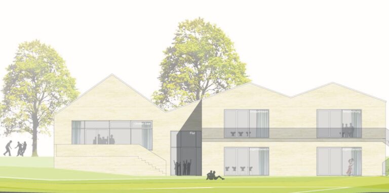Eine Architektenskizze des neuen HdB der Waltroper Petrusgemeinde.