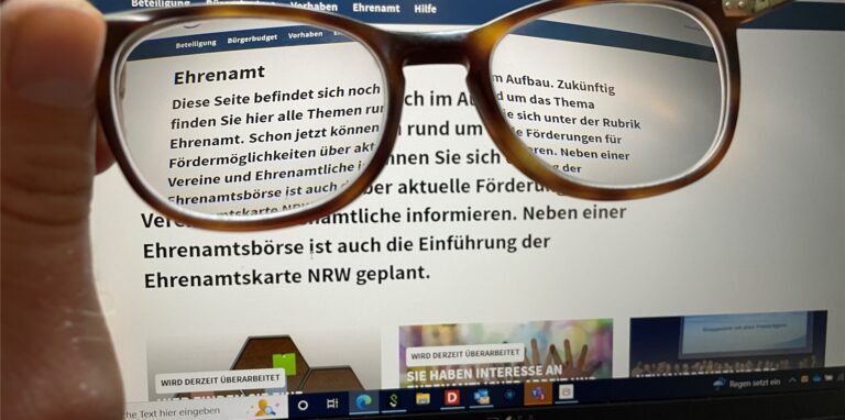 Die Homepage der Stadt will verstärkt zum Thema Ehrenamt informieren.