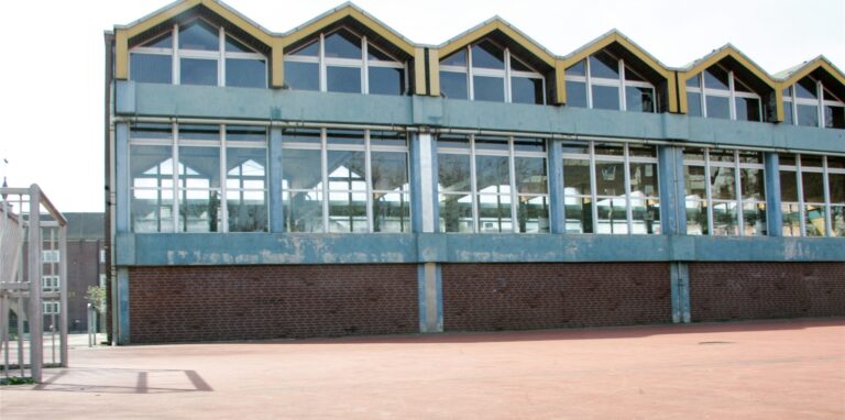 Die Sporthalle am Städtischen Gymnasium Herten.