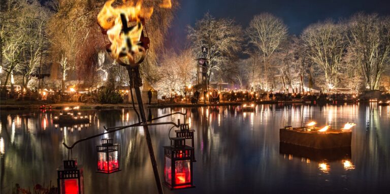 Zum Staunen: Der Fredenbaumpark wird beim Phantastischen Lichterweihnachtsmarkt erleuchtet – wie hier in 2018. (Archivbild)