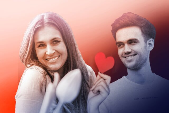 Franziska Urbatschek (Single-Coach) und Lennart Beisner (Moderator) sind die Gastgeber des Podcasts „Beziehungsstatus Single“.
