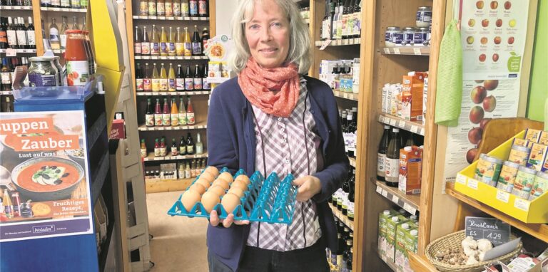 Biohändlerin Manuela Gringmuth in ihren Laden.