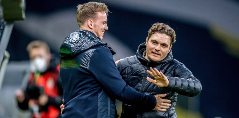 Edin Terzic begrüßt Julian Nagelsmann.