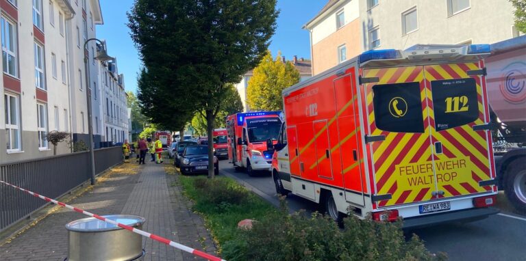 Rettungswagen an der Provinzialstraße